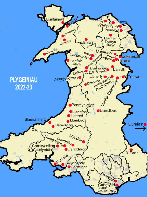 map plygeiniau